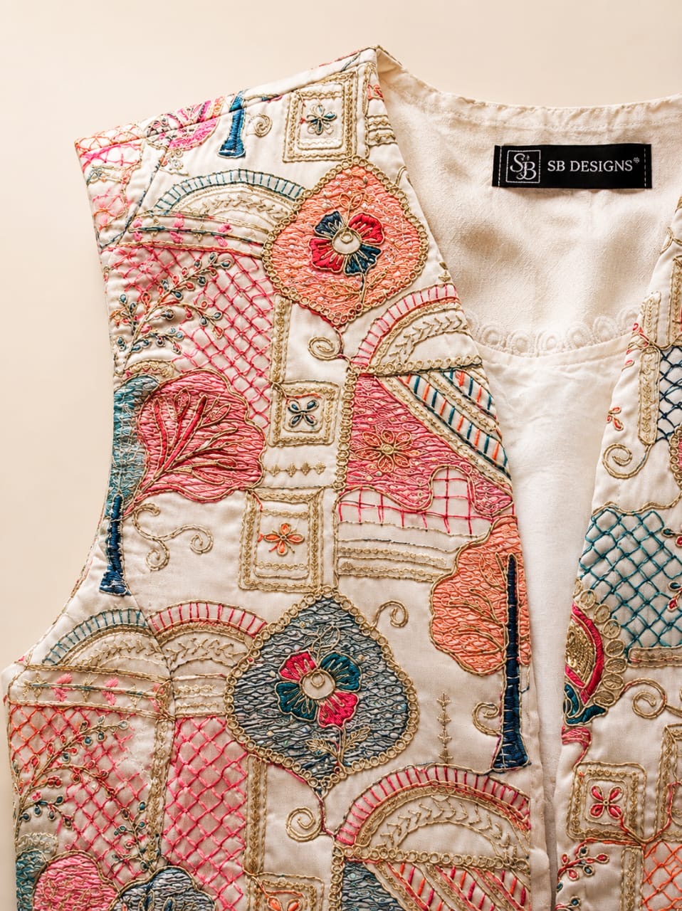 Serma Colored Embroidery Vest