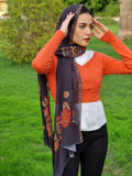 Black African Chiffon Scarf