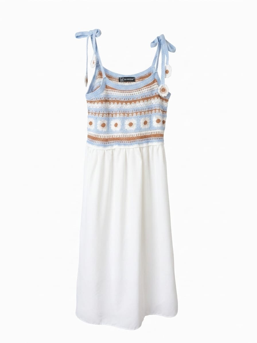Baby Blue Crochet Dress