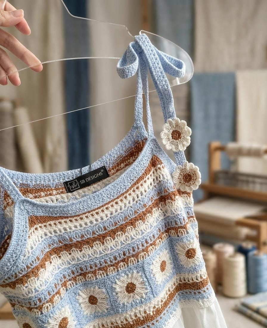 Baby Blue Crochet Dress