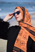 Orange SB Chiffon Scarf