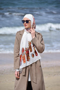 White African Chiffon Scarf