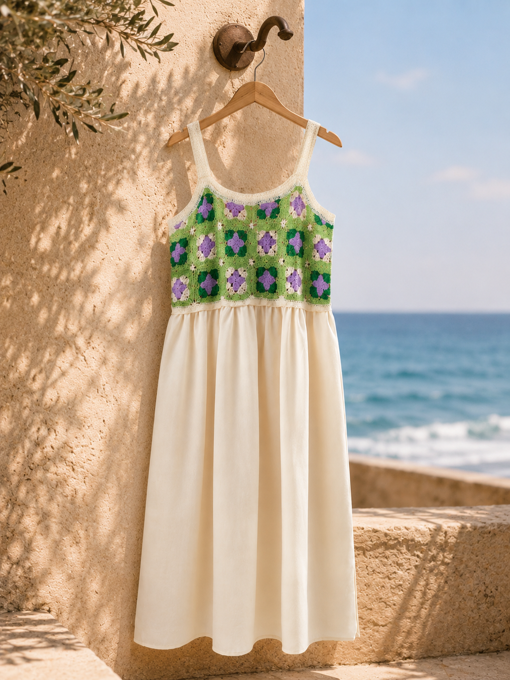 Green Crochet Dress
