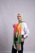 Rainbow Toucan Chiffon Scarf