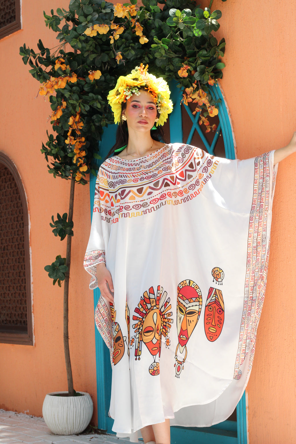 White African Loose Dress