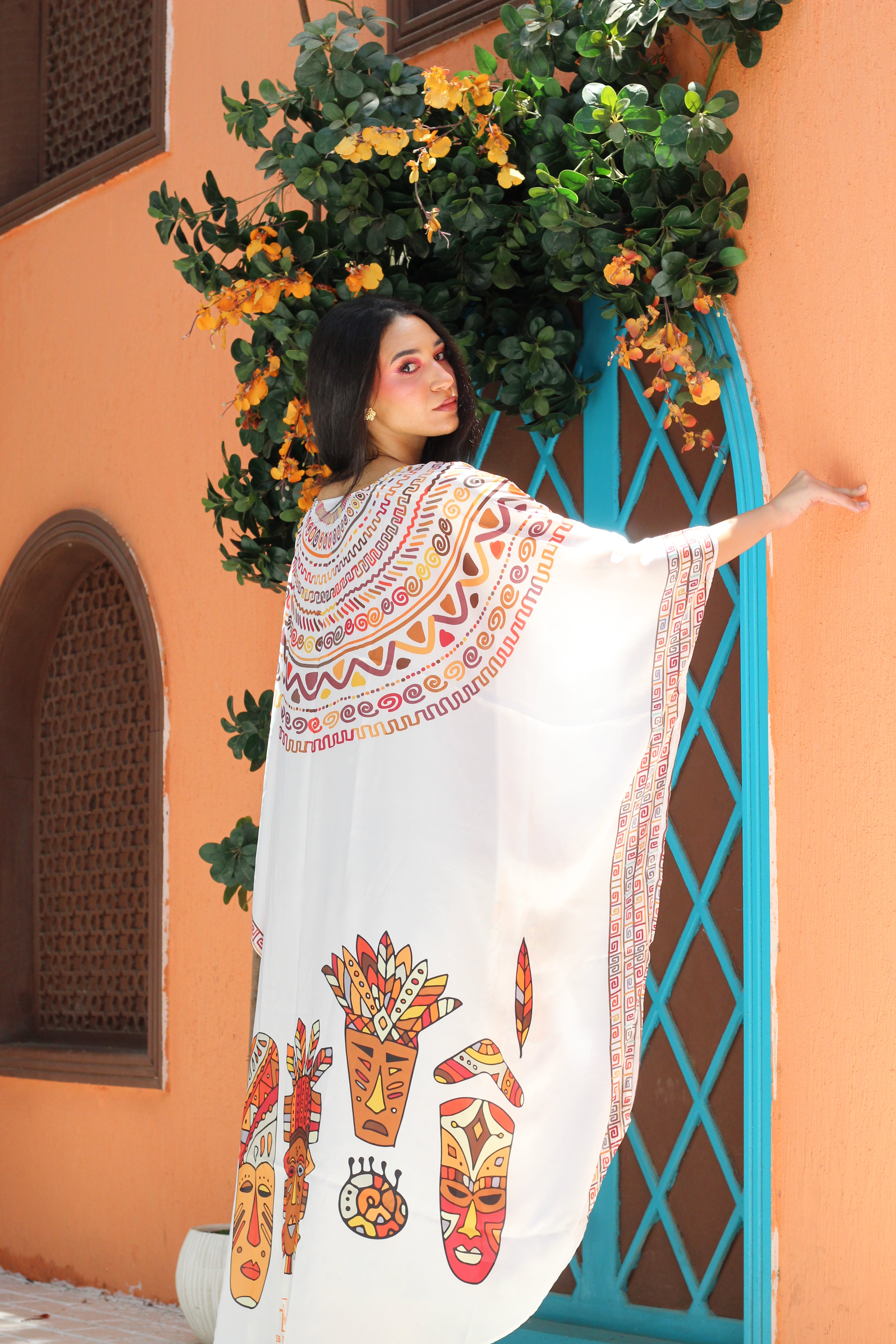 White African Loose Dress
