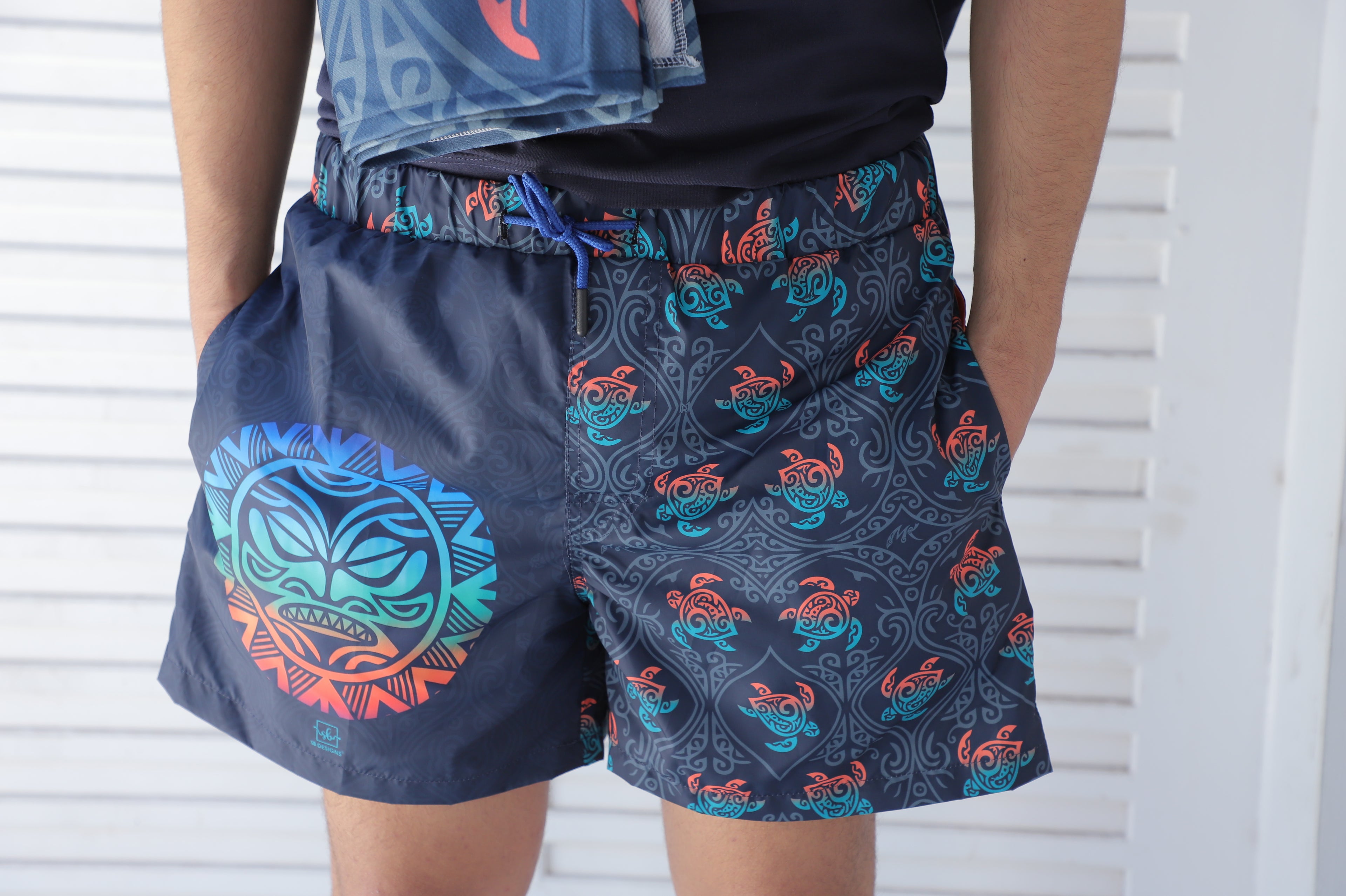 Dark Blue Rainbow Trunks