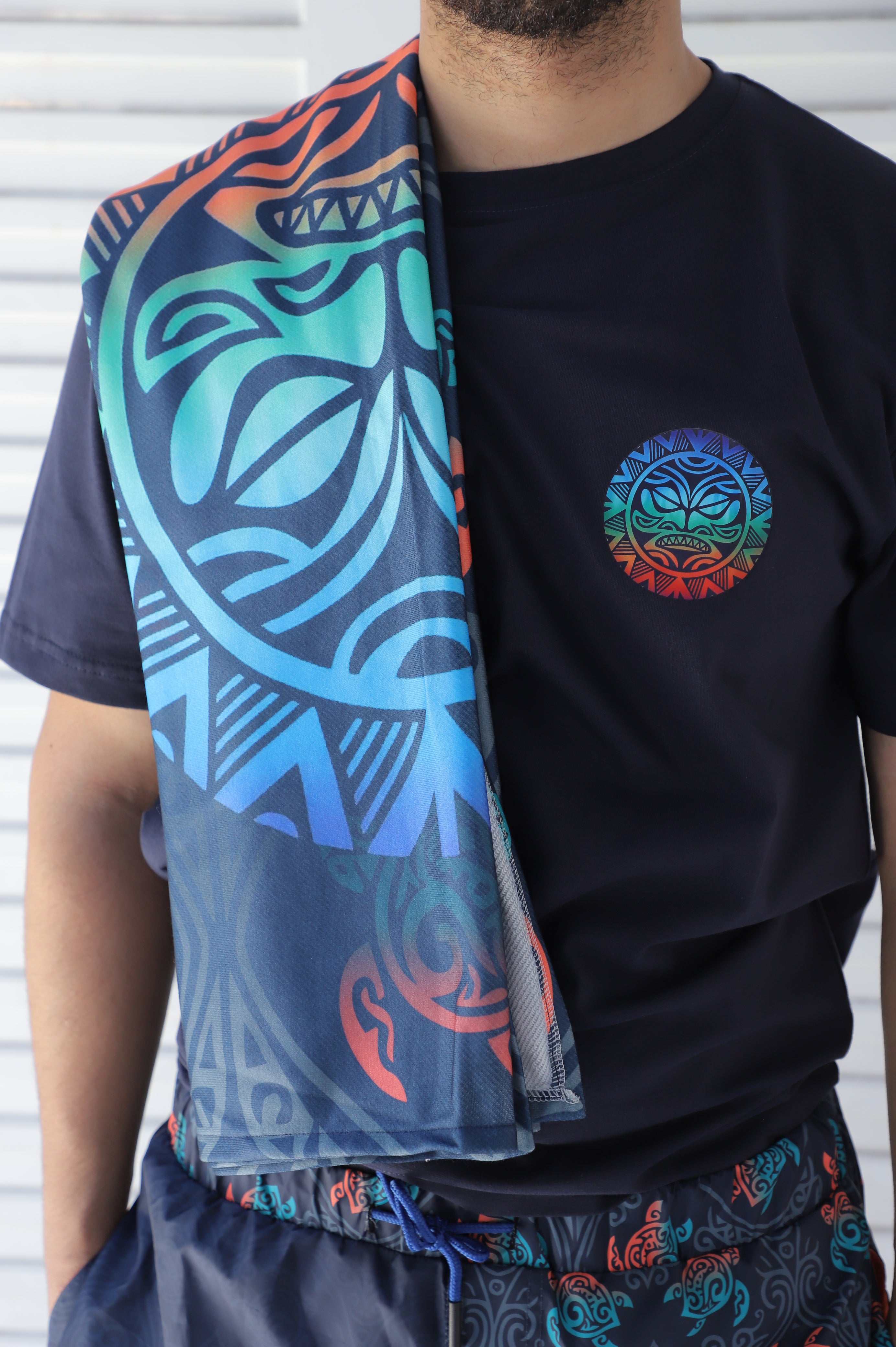 Dark Blue Mouri Rainbow Towel