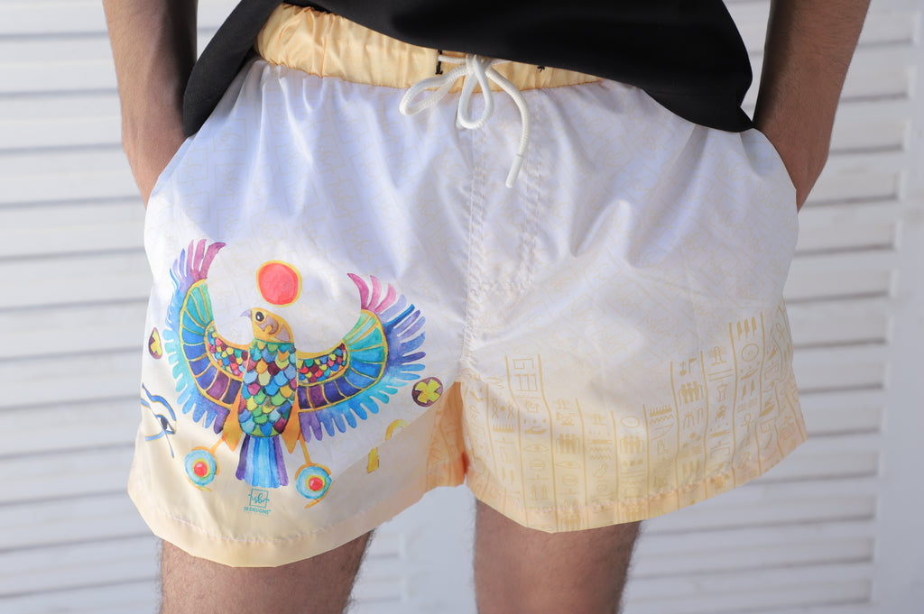 Cream Pharaonic Eagle Trunks