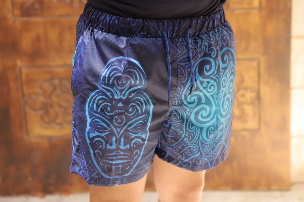 Black Mouri Blue Trunks
