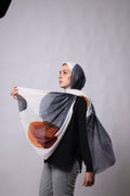 Dark Grey Stain Chiffon Scarf