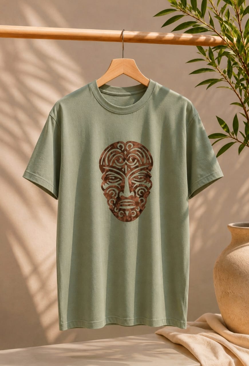 Mint Green Mouri Black T-Shirt