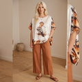 Loose Blouse Brown Hoopoe