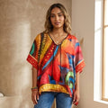 Loose Blouse Red Sun
