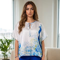 Loose Blouse Blue Peacock