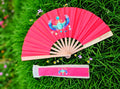 Red Scarab Handheld Fan