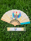 Cream Pharaonic Eagle Handheld Fan