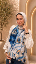 Evil Blue Eye Cotton Feel Scarf