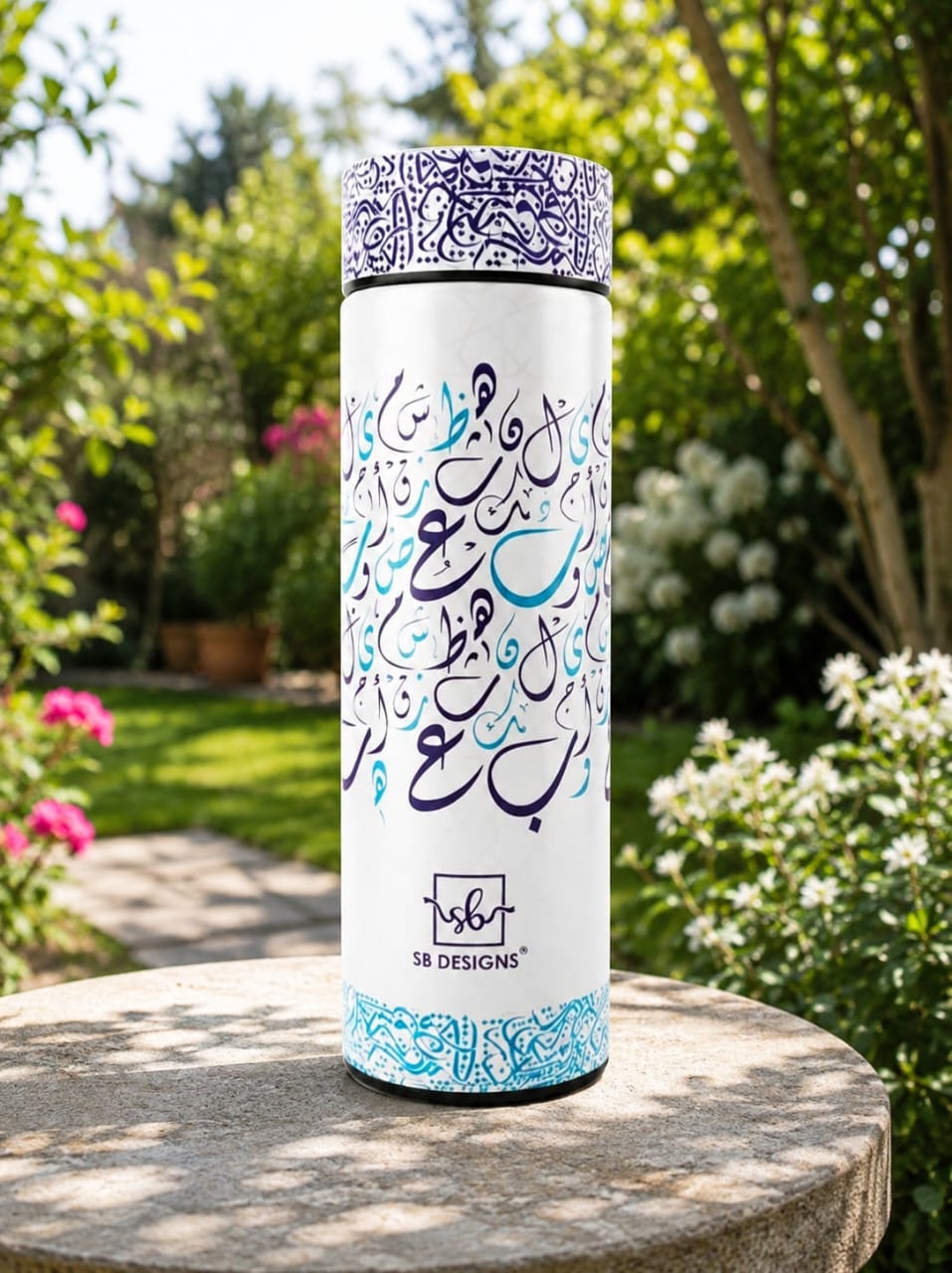 Blue Arabic Tumbler