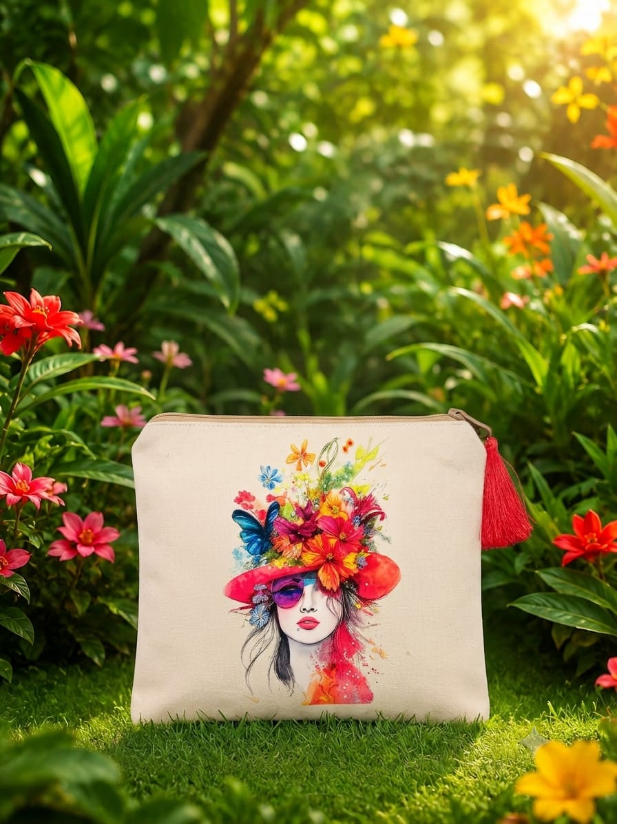 Flowers Woman Pouch