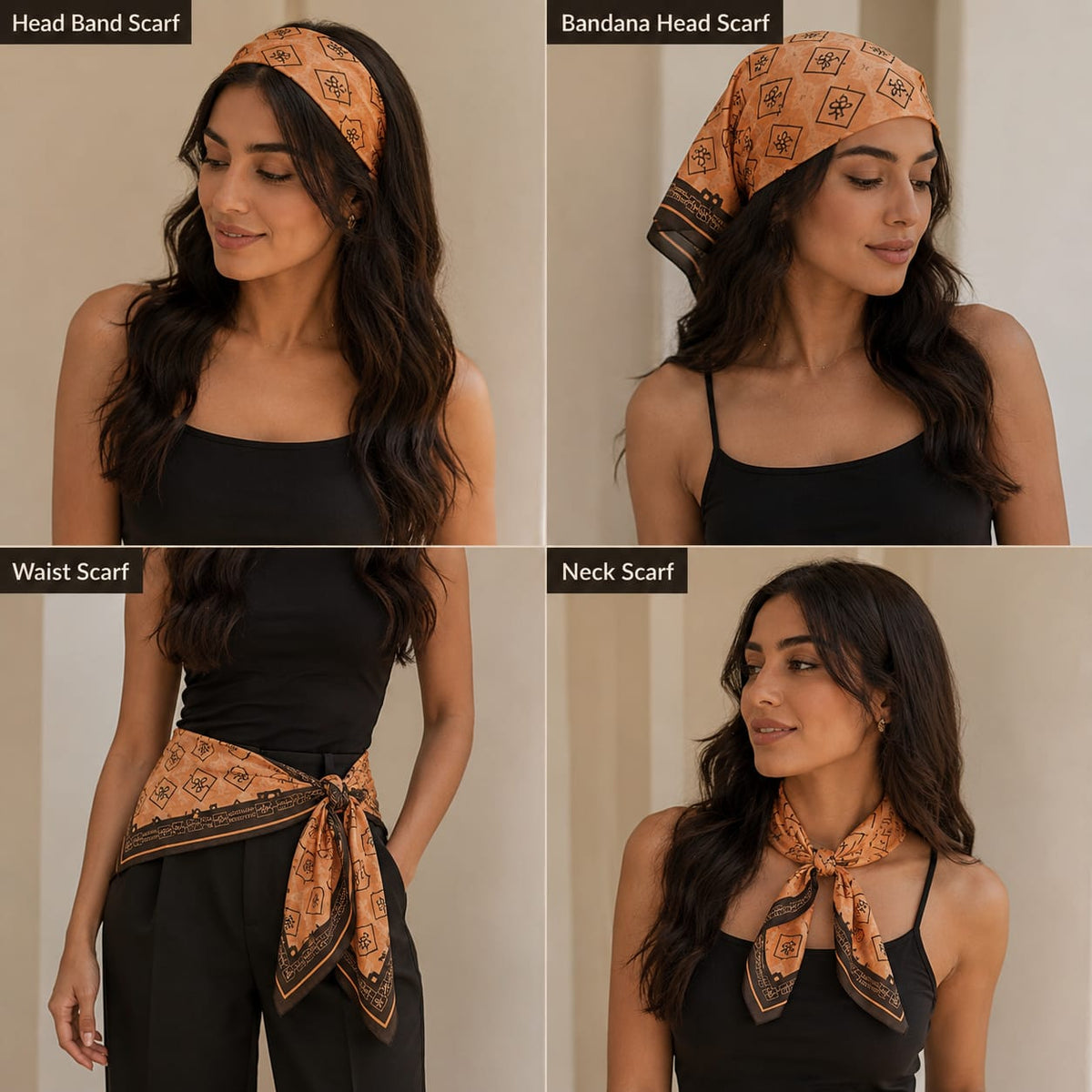 SB Orange Scarf Satin