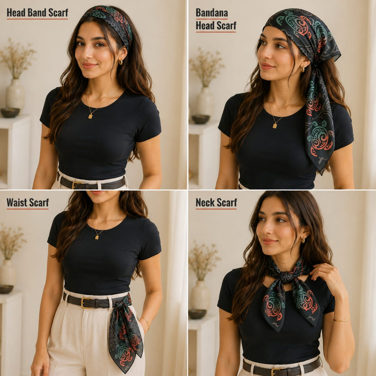 Dark blue rainbow scarf Satan