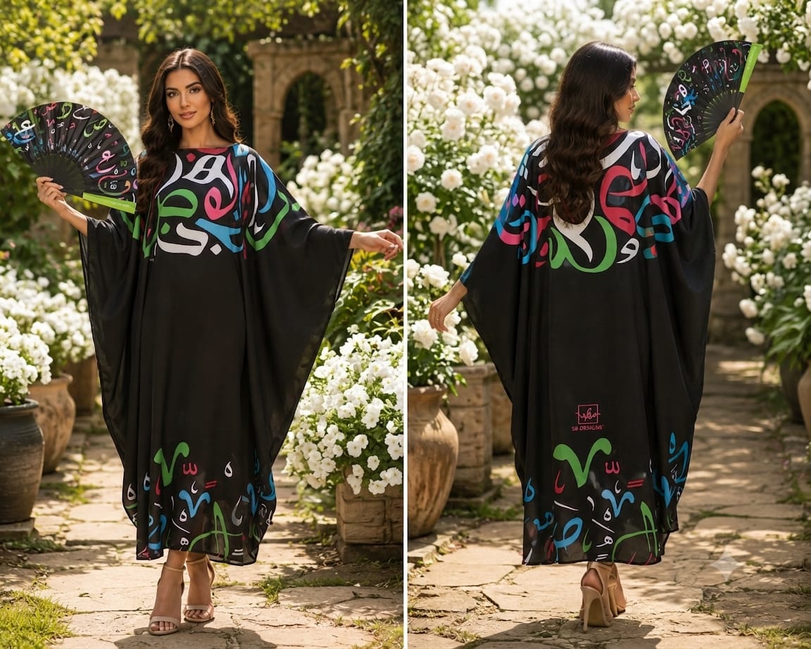 Arabic Black Loose Dress