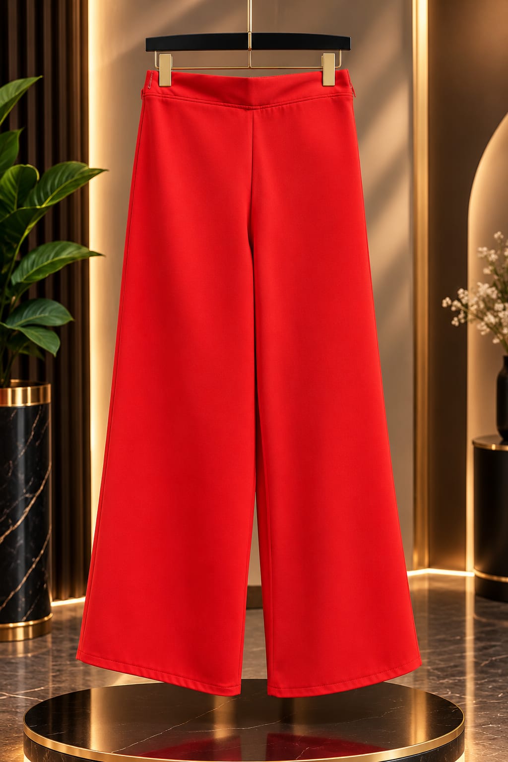Red classic wide leg