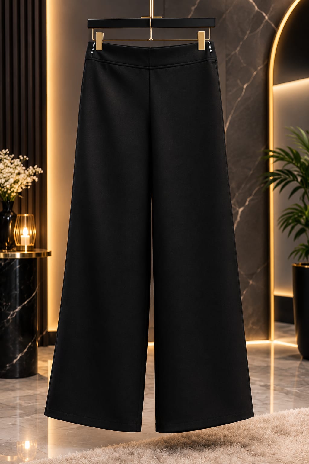 Black classic wide leg