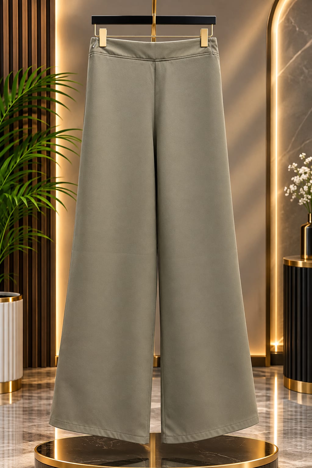 Olive classic wide leg