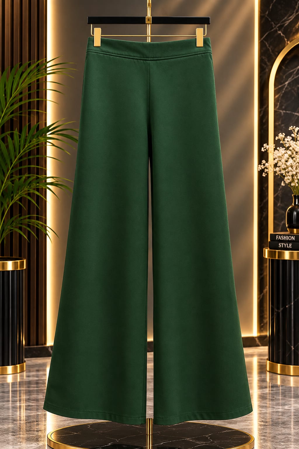 Royal Green classic wide leg