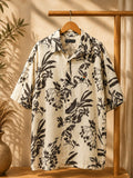 Botanical Noir Linen Shirt