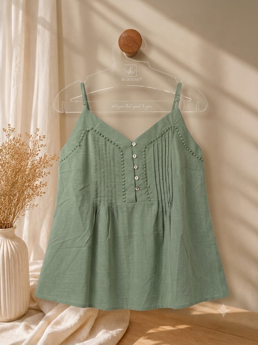 Mint Green Strappy Tank Top