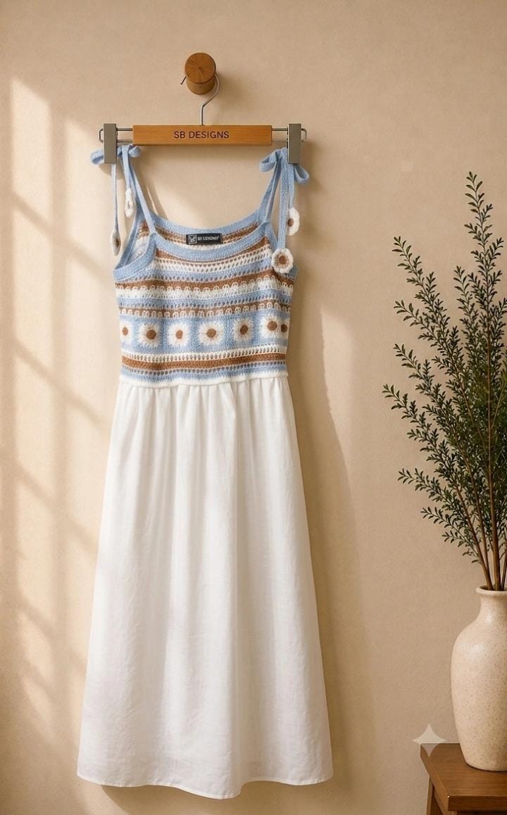 Baby Blue Crochet Dress