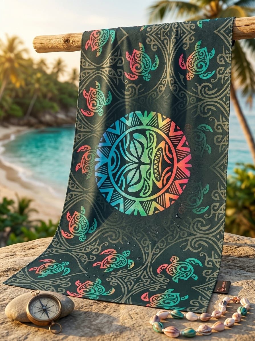 Dark Blue Mouri Rainbow Towel