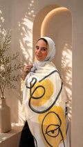 Yellow Howa We Heya Cotton Feel Scarf