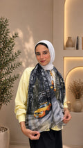 Yellow City Cotton Feel Scarf