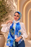 White Peacock Cotton Feel Scarf